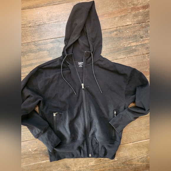 Old navy dynamic fleece medium. Black full zip - Picture 1 of 2